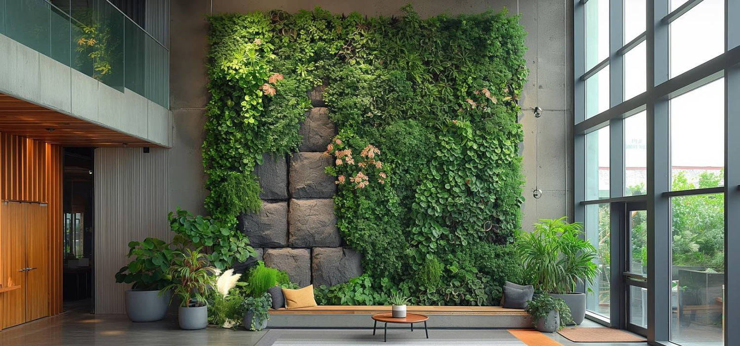 Jardines verticales artificiales: la tendencia eco que conquista interiores