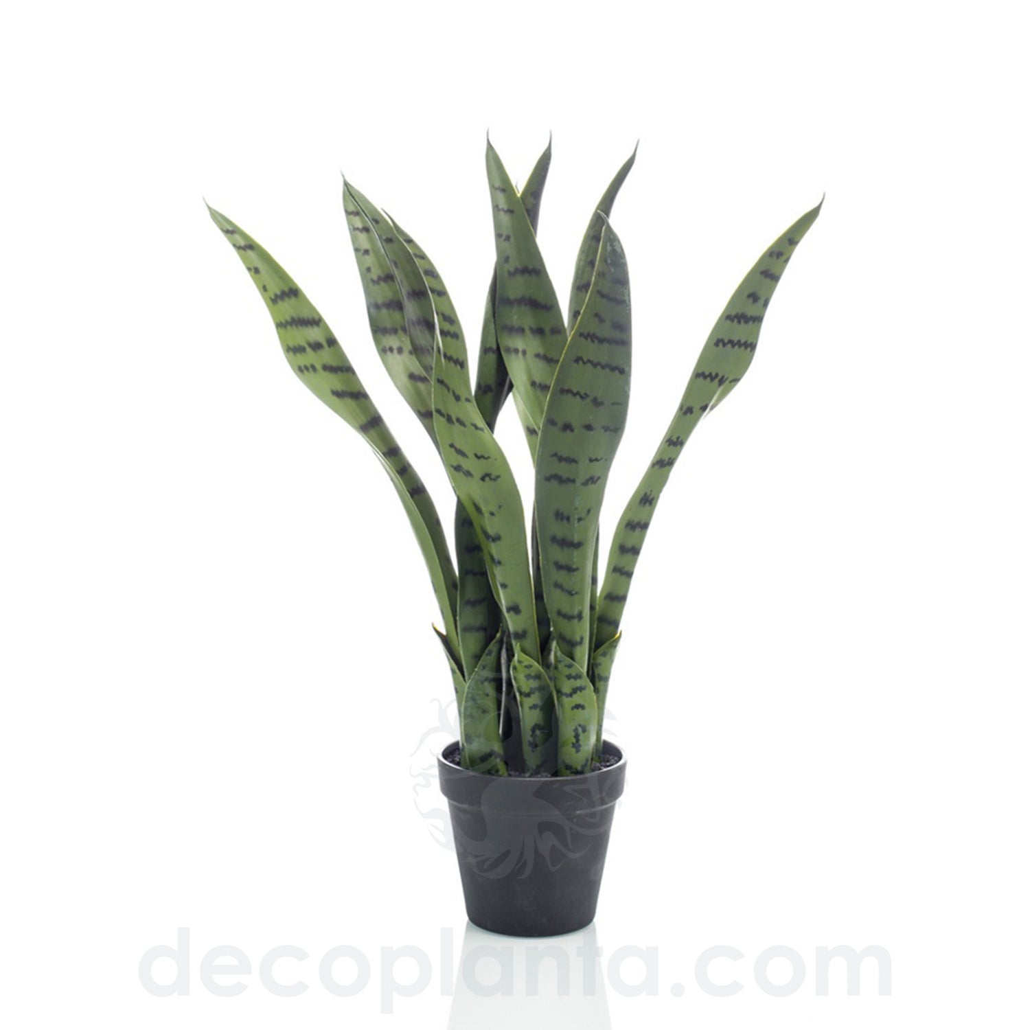 Sansevieria artificial verde de 50 cm con macetero