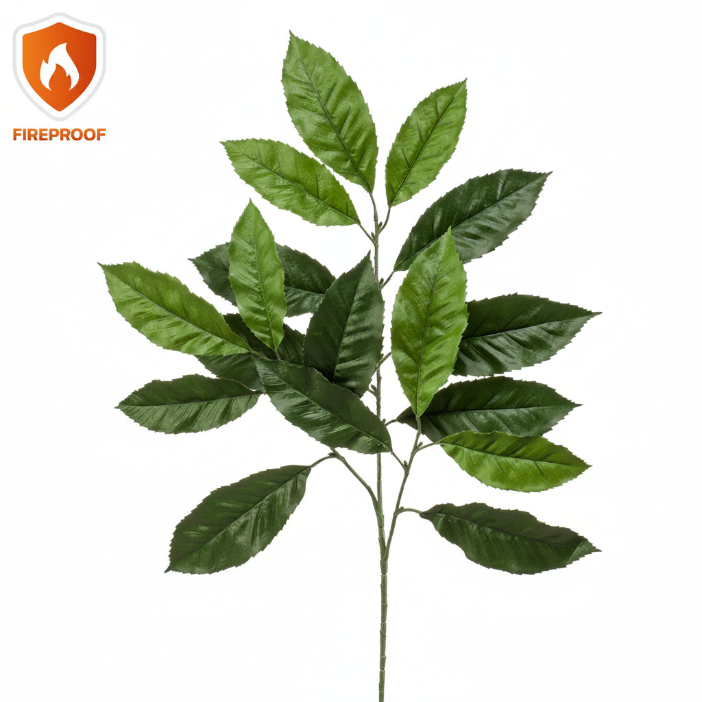 Rama de Hoja DE Castaño Artificial Ignífuga