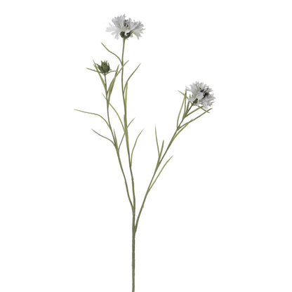 Aciano artificial de 65 cm, color blanco