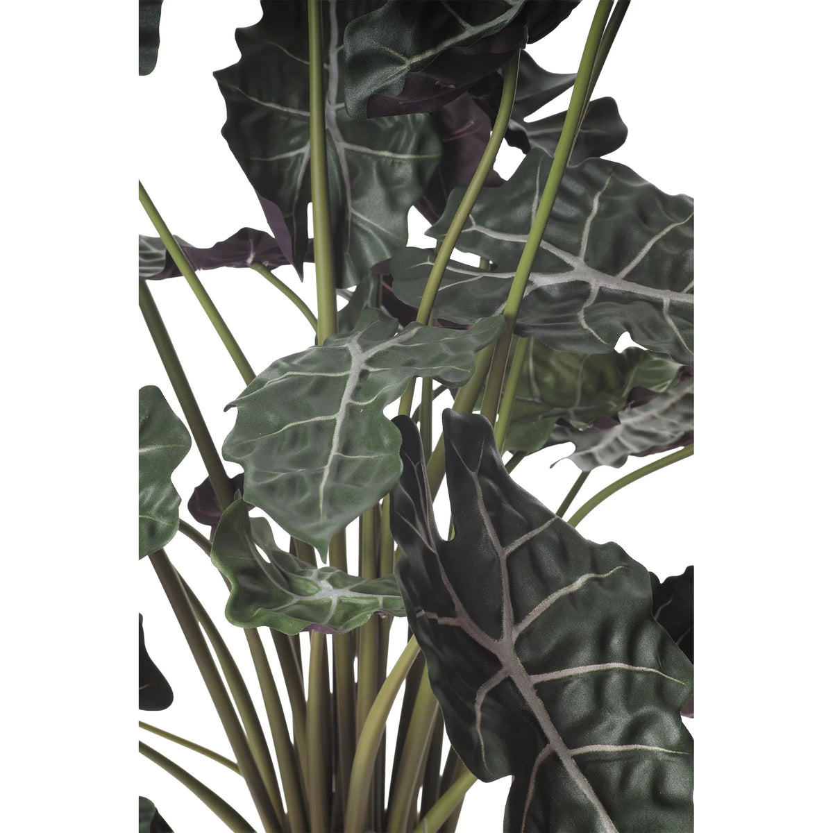 Alocasia artificial de 110 cm, color verde y rojo