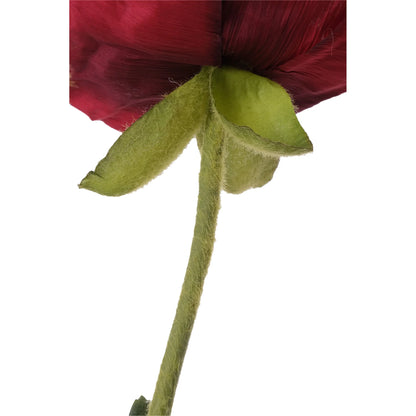 Amapola artificial de 66 cm, color rojo