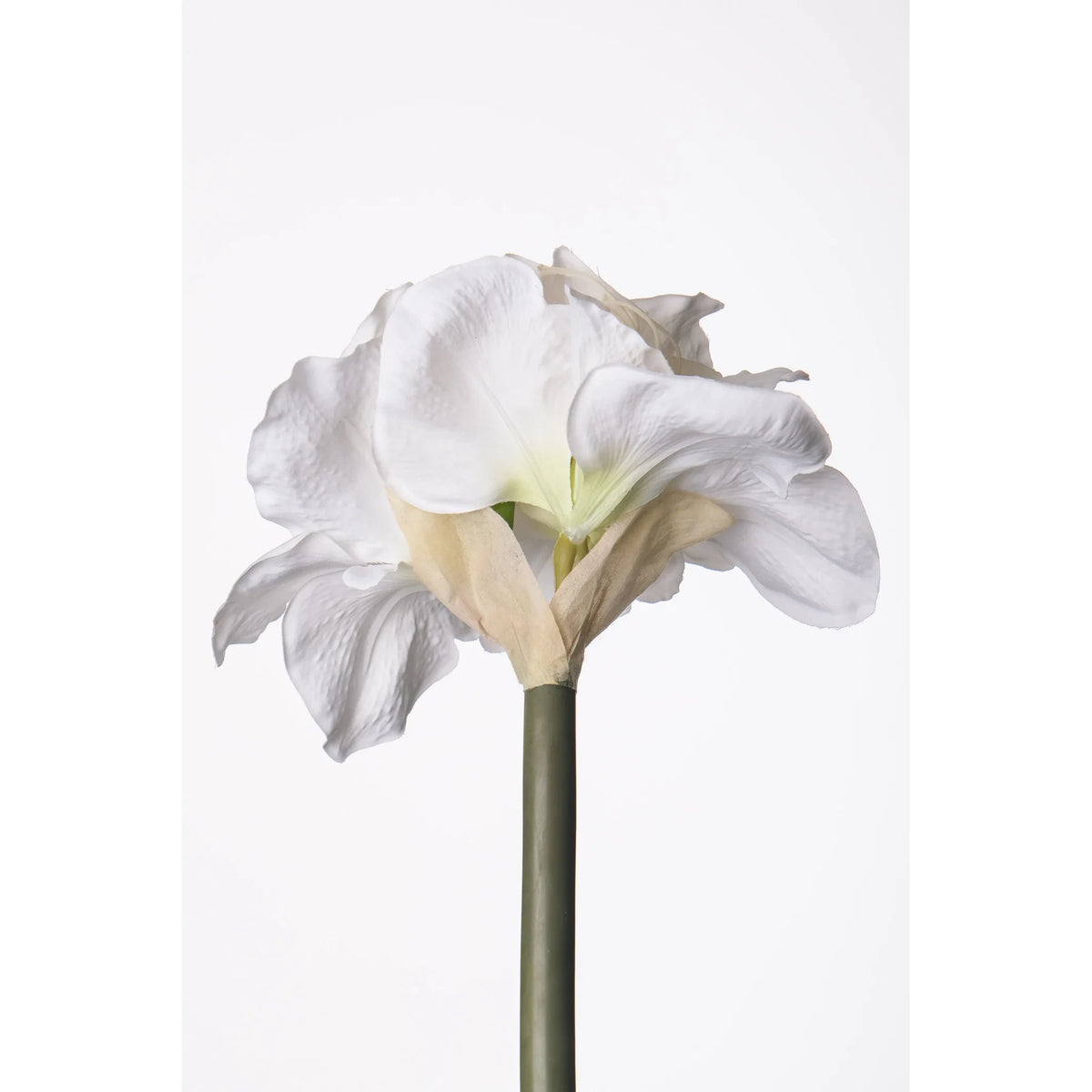 Amarilis artificial de 49 cm, color blanco