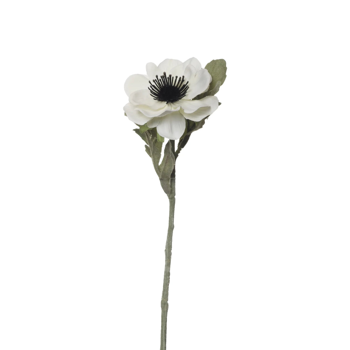 Anémona artificial de 28 cm, color blanco