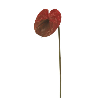 Anturio artificial de 52 cm, color rojo