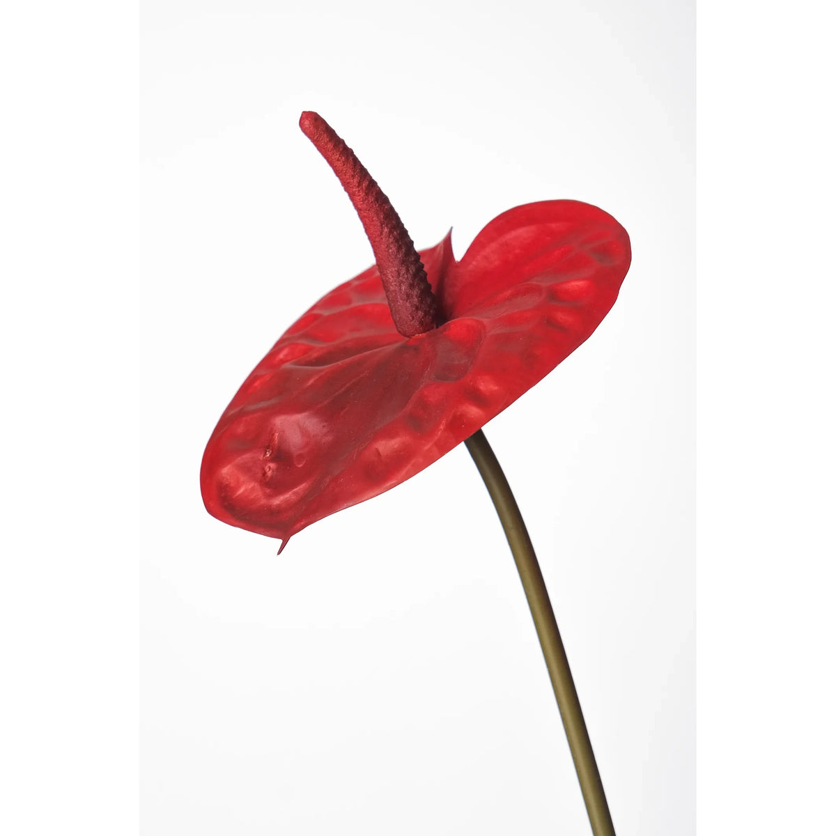 Anturio artificial de 52 cm, color rojo