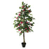 Árbol de Camelia artificial de 180 cm, color rosa