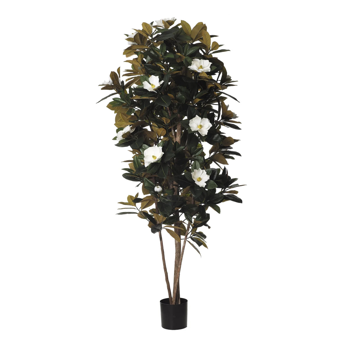 Árbol de Magnolia artificial de 210 cm, color crema