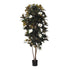 Árbol de Magnolia artificial de 210 cm, color crema