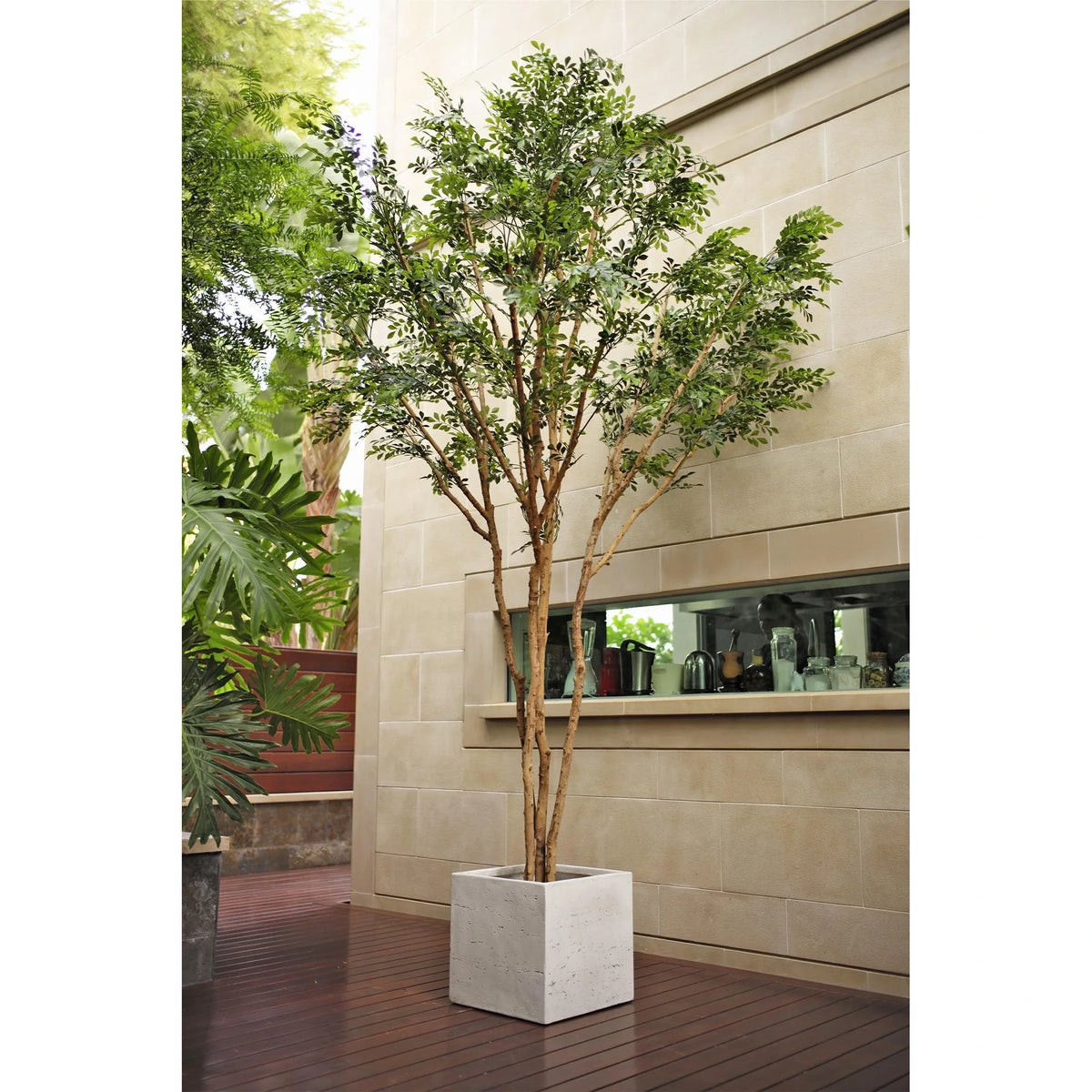 Árbol de Murraya artificial Gigante de 380 cm, color verde