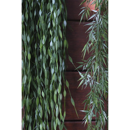 Montaje: bambú artificial Colgante de 86 cm, color verde; las otras piezas no se incluyen