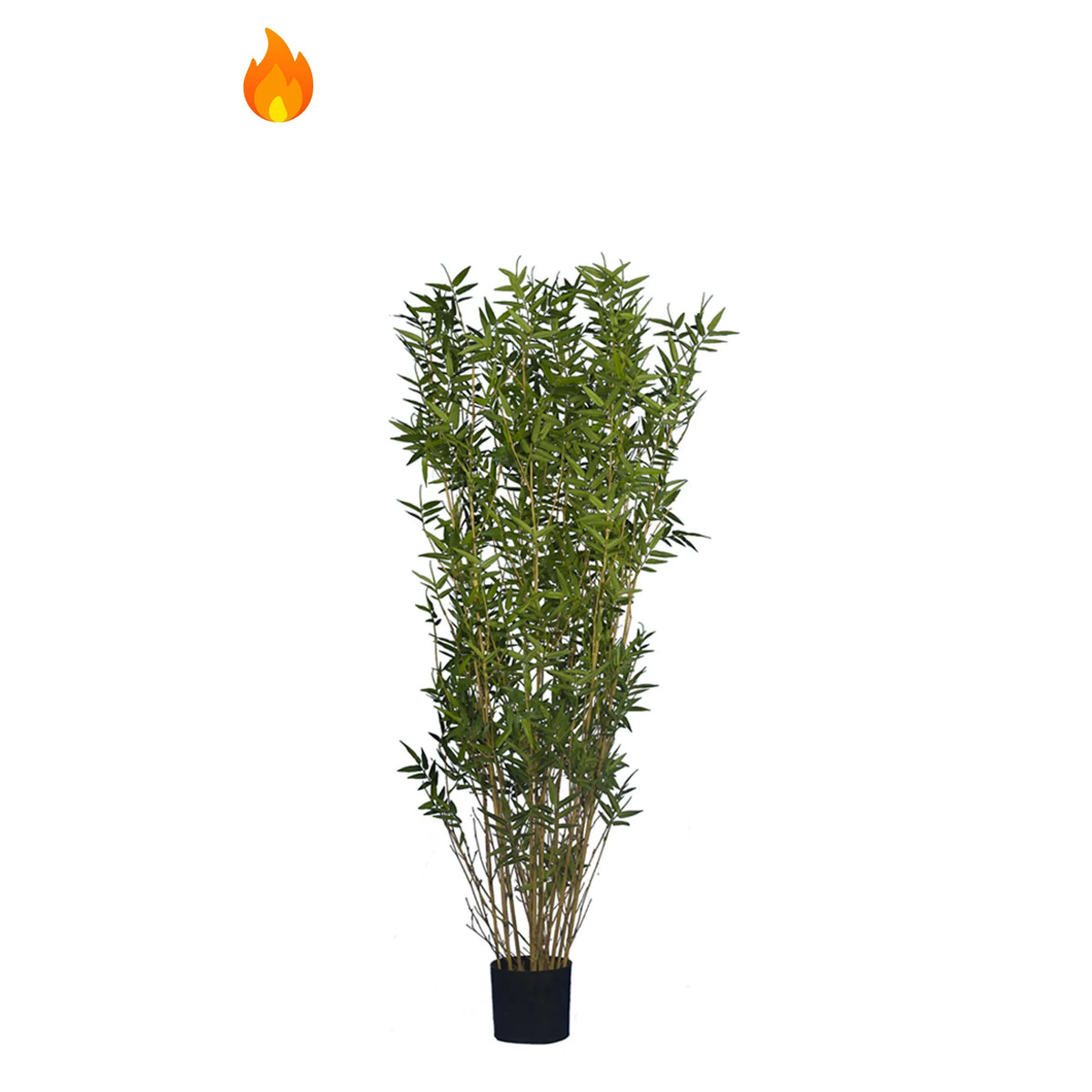 Bambú Oriental artificial Ignífugo de 150 cm, color verde