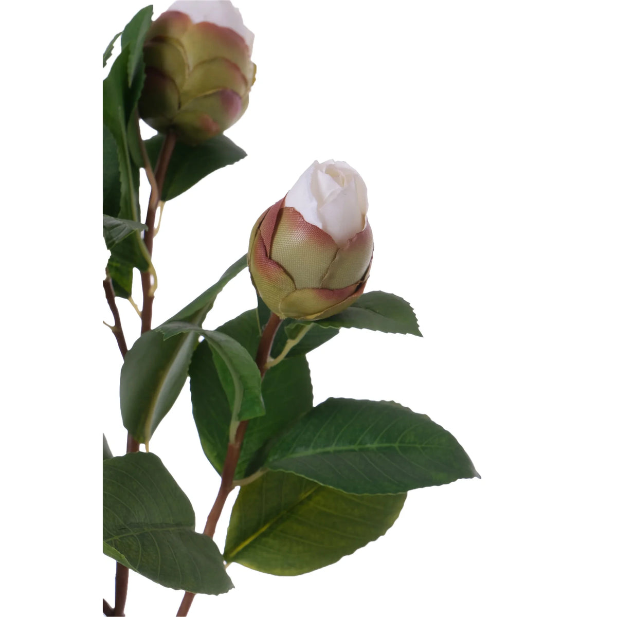 Camelia artificial de 61 cm, color blanco