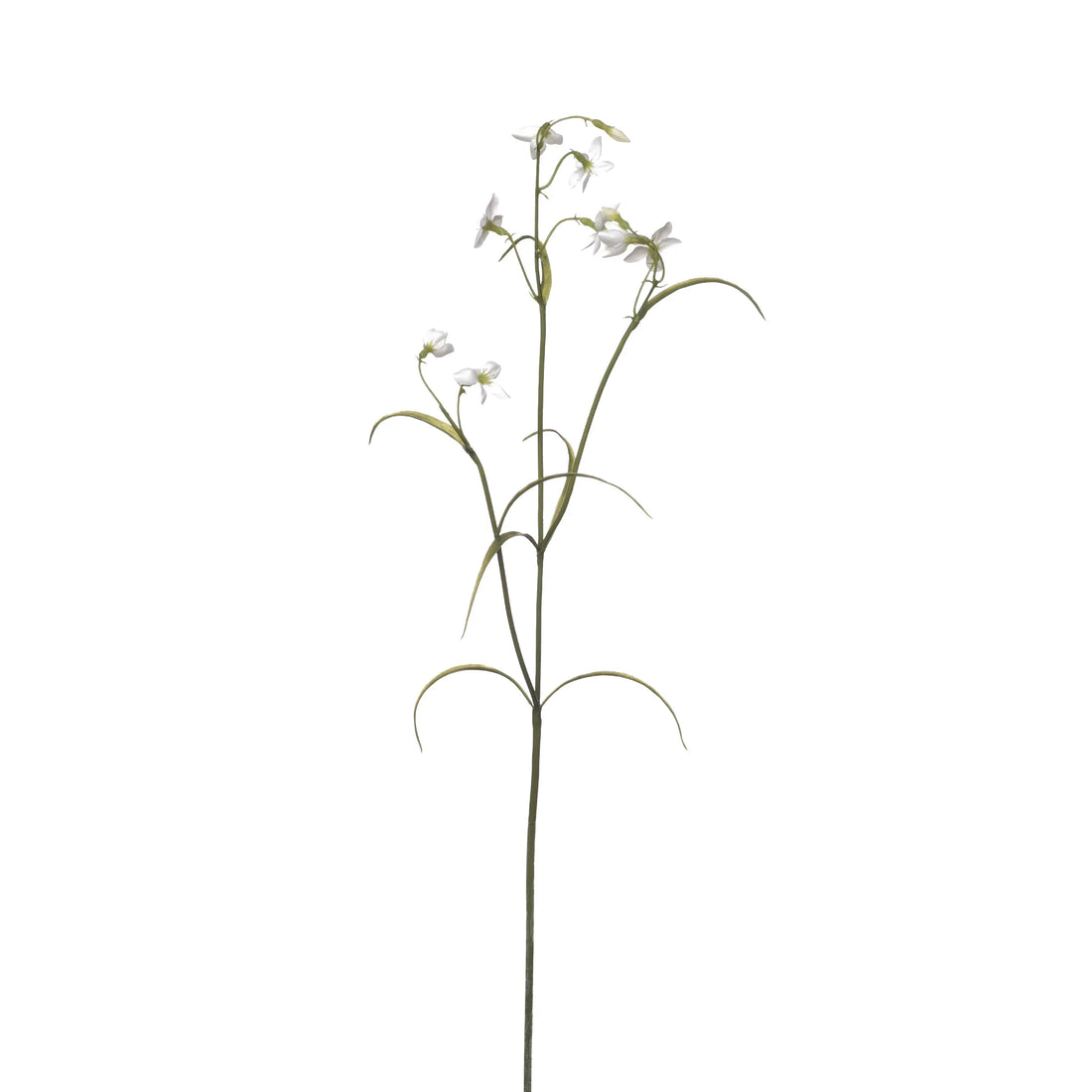 Campánula Silvestre artificial de 68 cm, color blanco