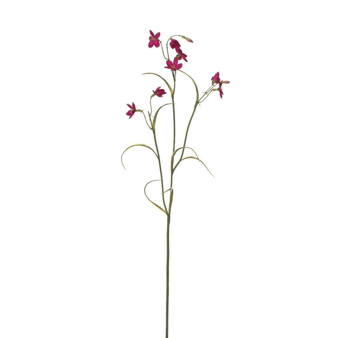 Campánula Silvestre artificial de 68 cm, color fucsia