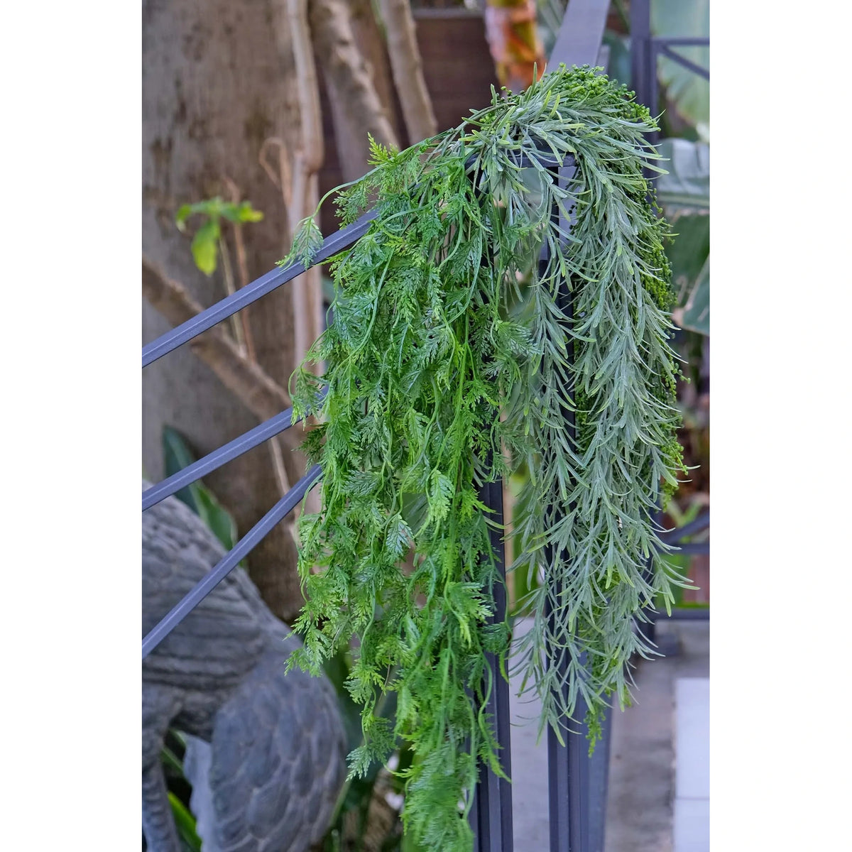 Montaje: ciprés artificial Colgante de 92 cm, color verde; las otras piezas no se incluyen