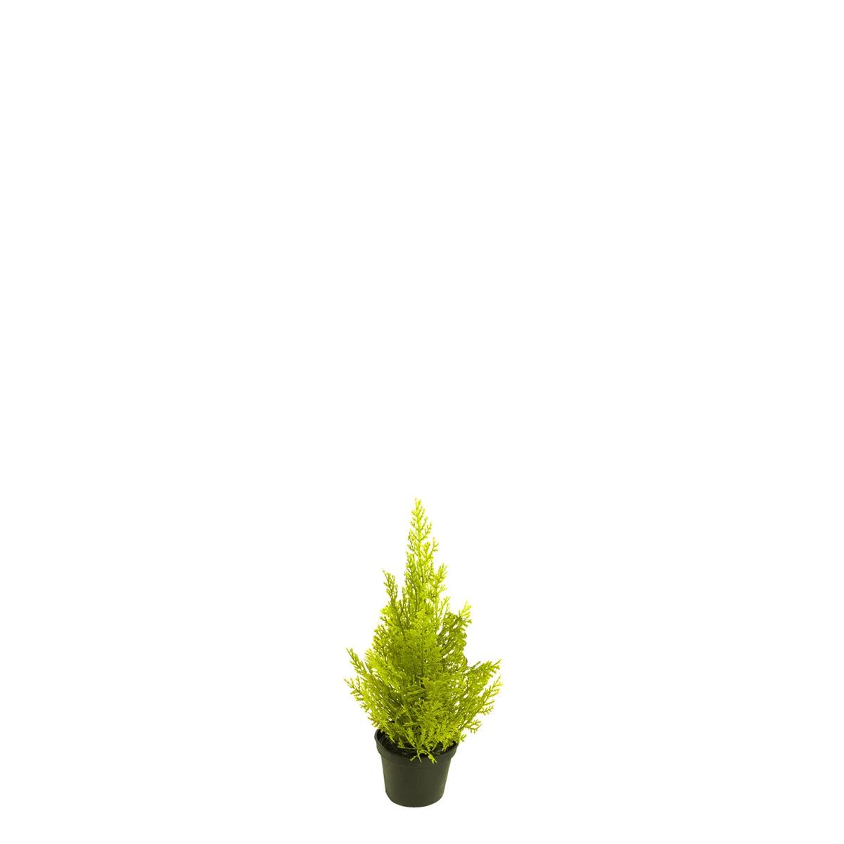 Ciprés Cedro artificial de 32 cm, color verde pálido