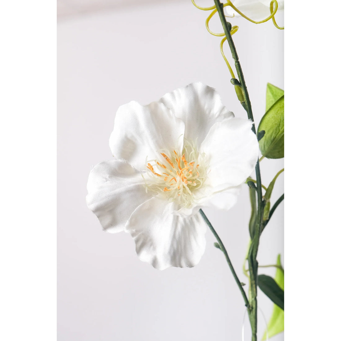 Clemátide artificial de 59 cm, color blanco