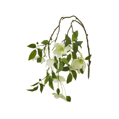 Clemátide artificial Colgante de 89 cm, color crema