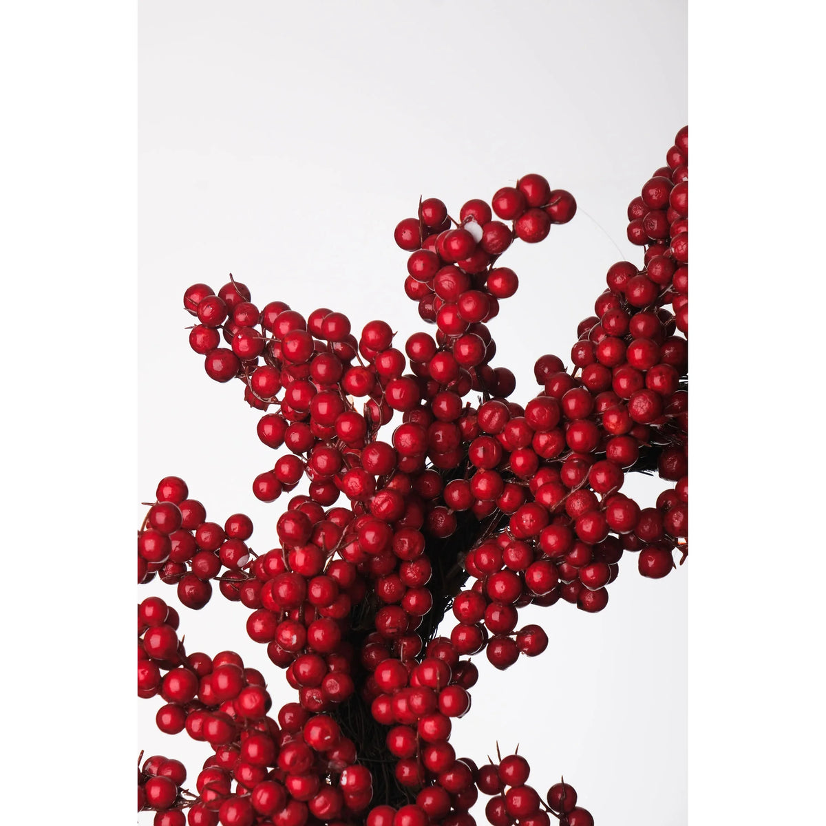 Corona de Bayas artificial de 36 cm, color rojo