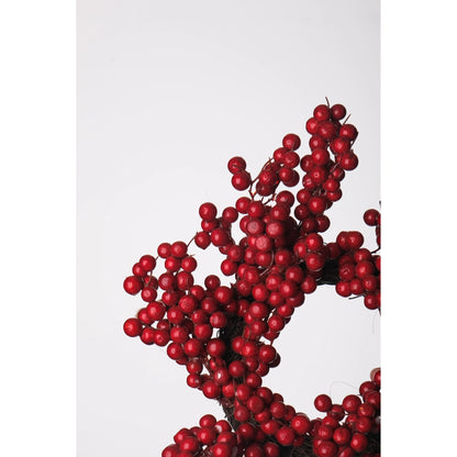 Corona de Bayas artificial de 55 cm, color rojo