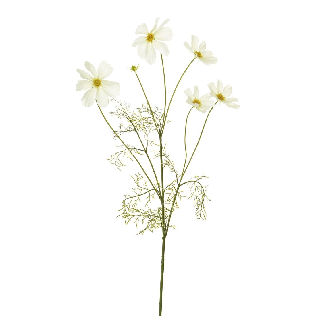 Cosmos artificial de 89 cm, color blanco