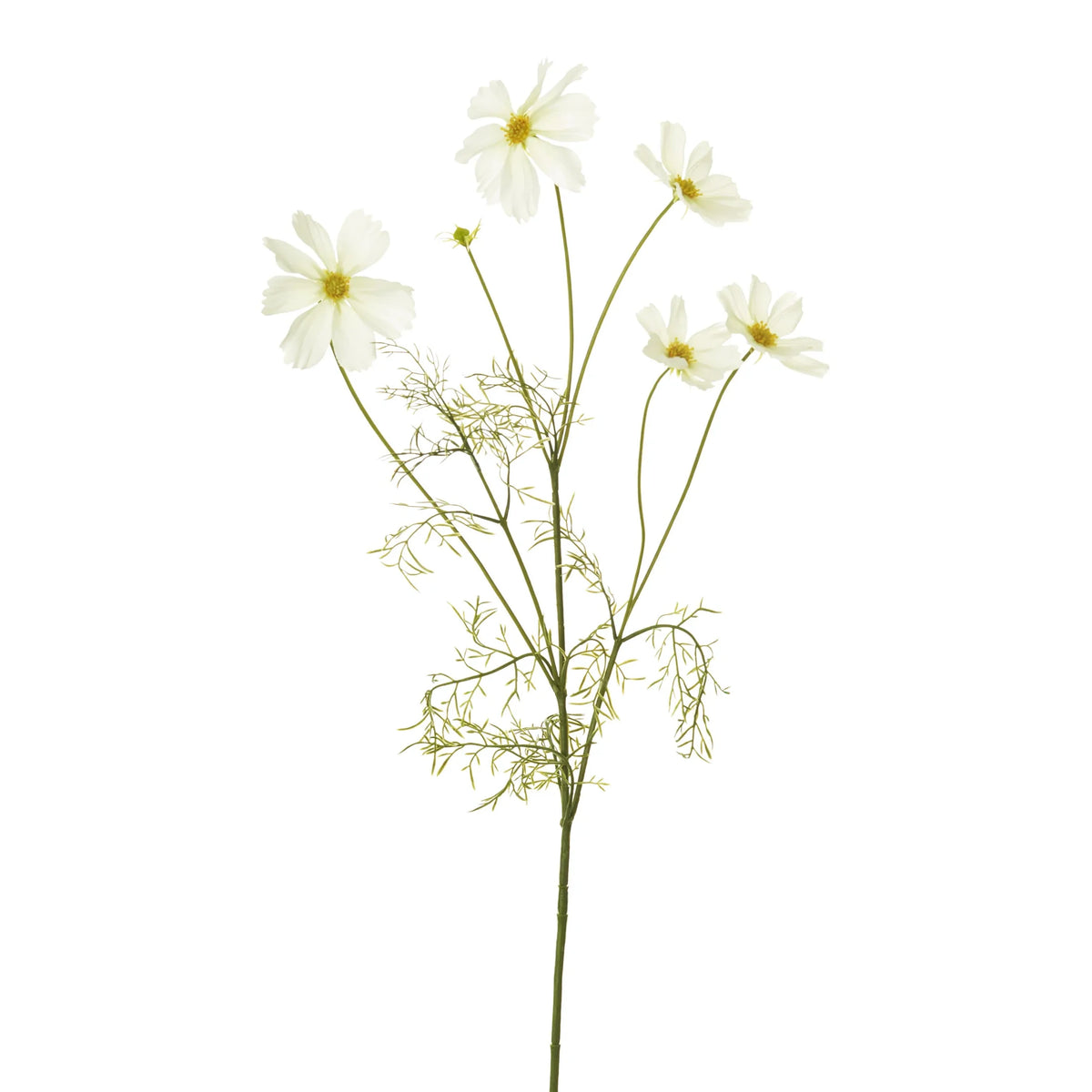 Cosmos artificial de 89 cm, color blanco