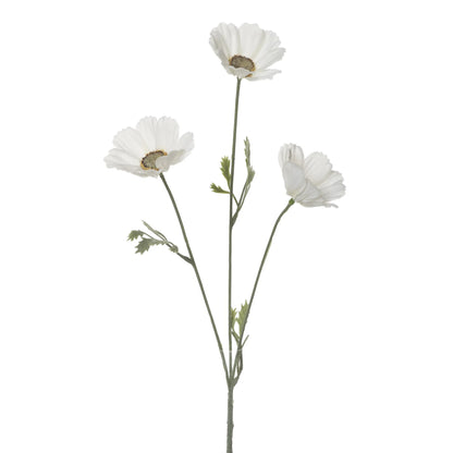 Cosmos artificial Blanco de 50 cm, color blanco