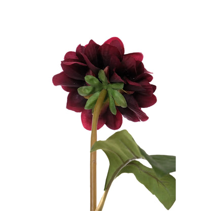 Dalia artificial de 42 cm, color burdeos