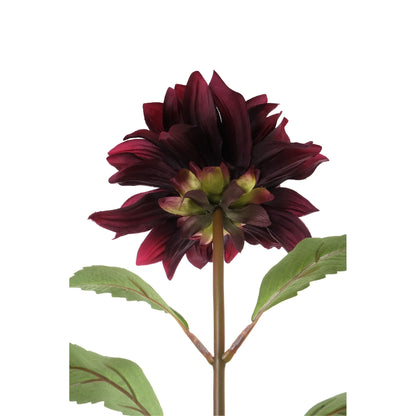 Dalia artificial de 43 cm, color burdeos
