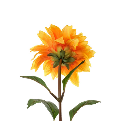 Dalia artificial de 43 cm, color naranja