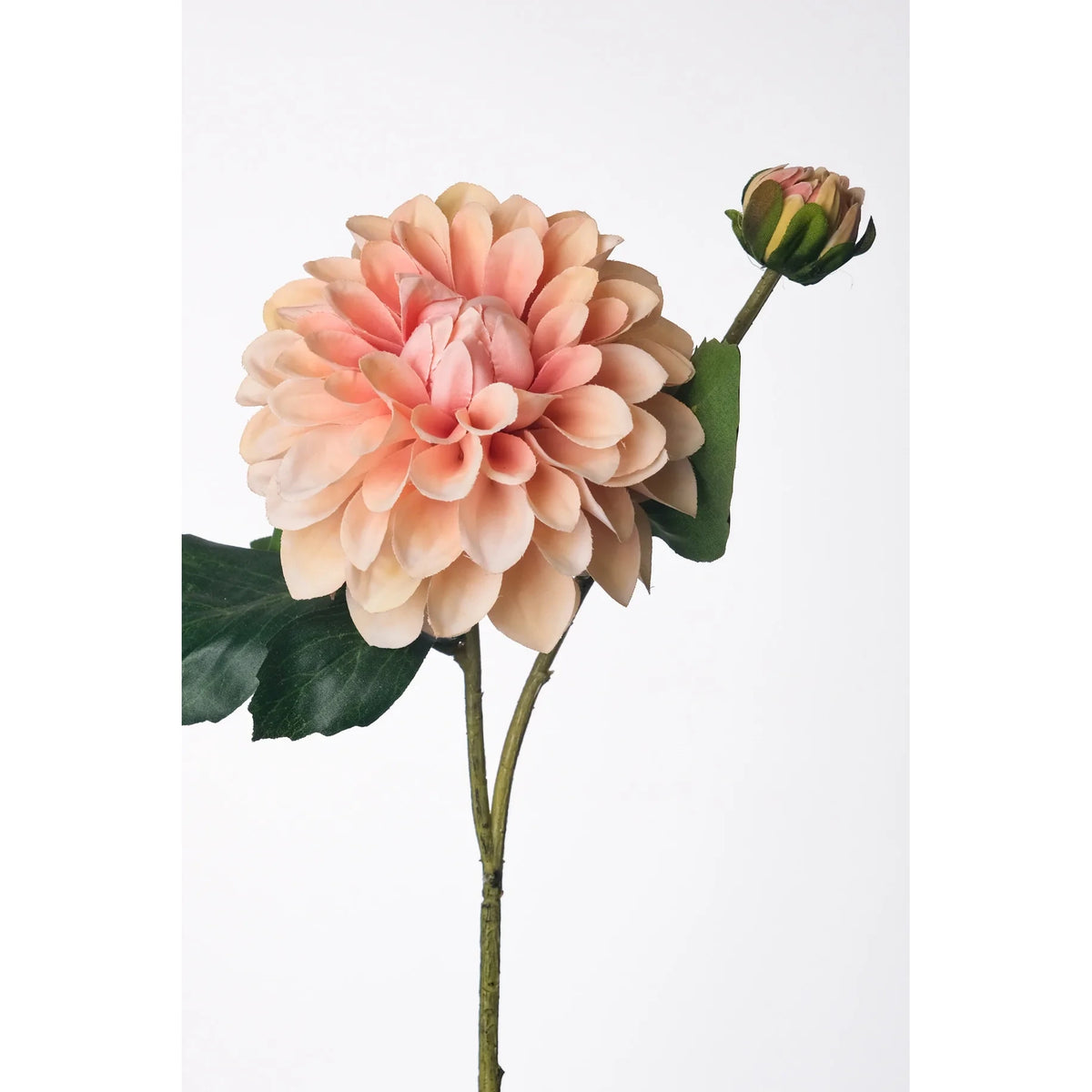 Dalia artificial de 56 cm, color melocotón
