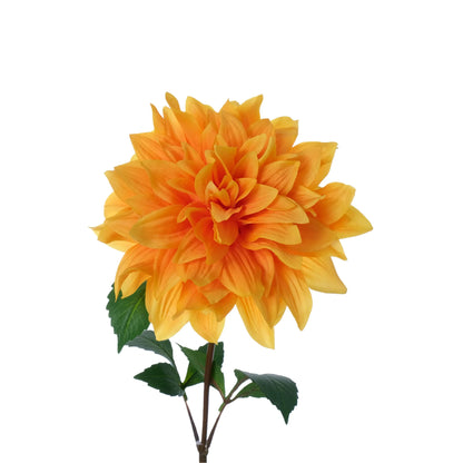Dalia artificial de 66 cm, color naranja