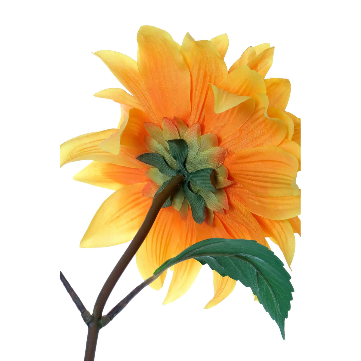 Dalia artificial de 66 cm, color naranja