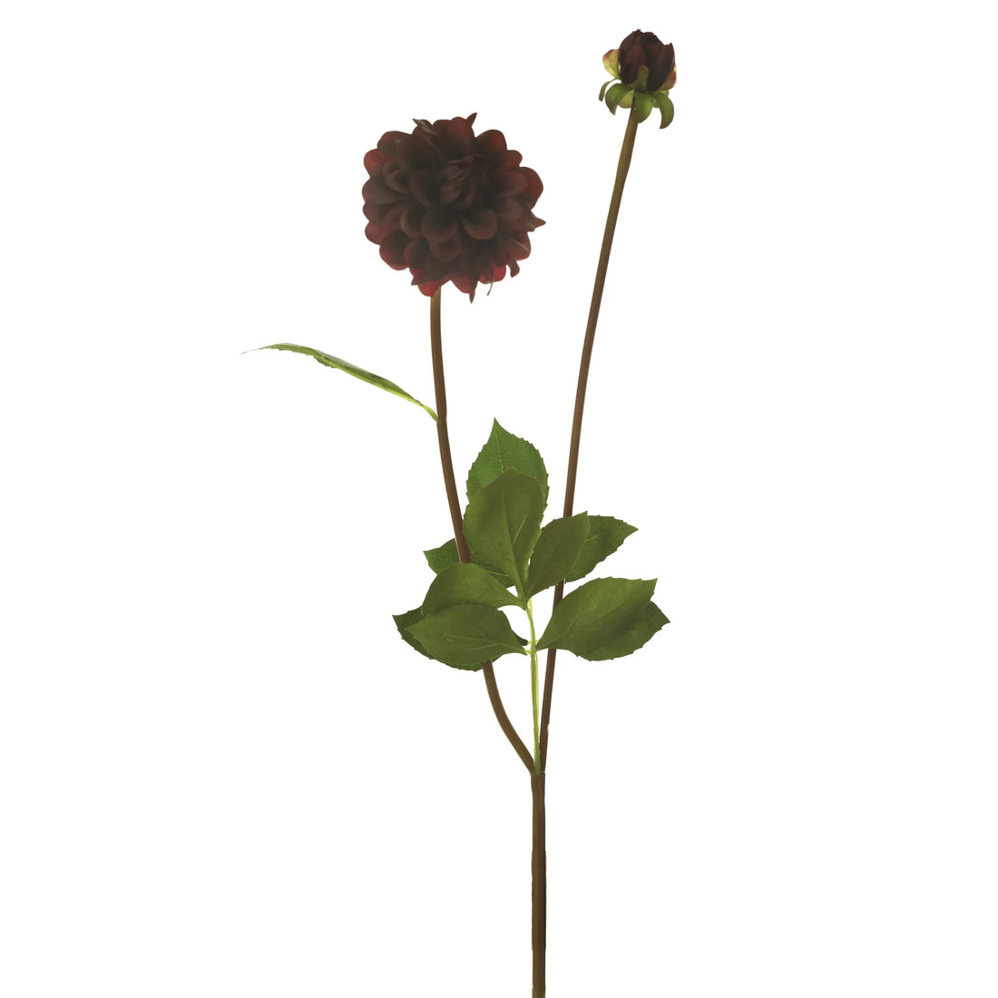 Dalia artificial de 74 cm, color burdeos