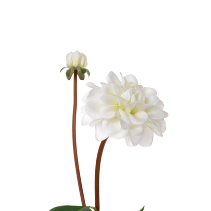 Dalia artificial de 74 cm, color crema