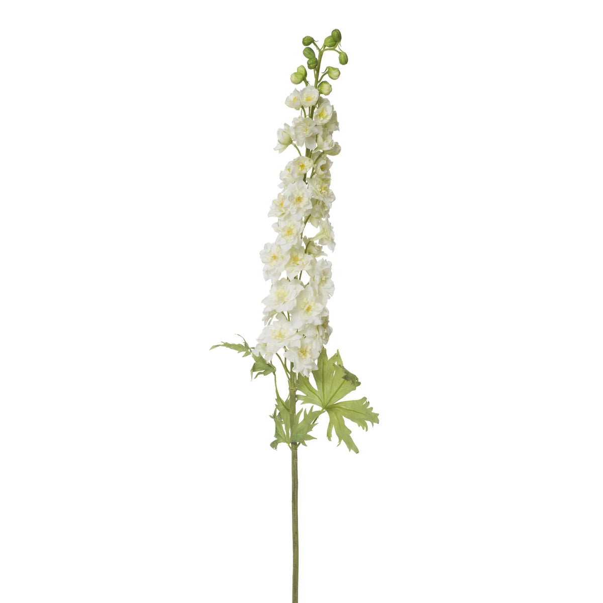 Delphinium artificial de 120 cm, color blanco