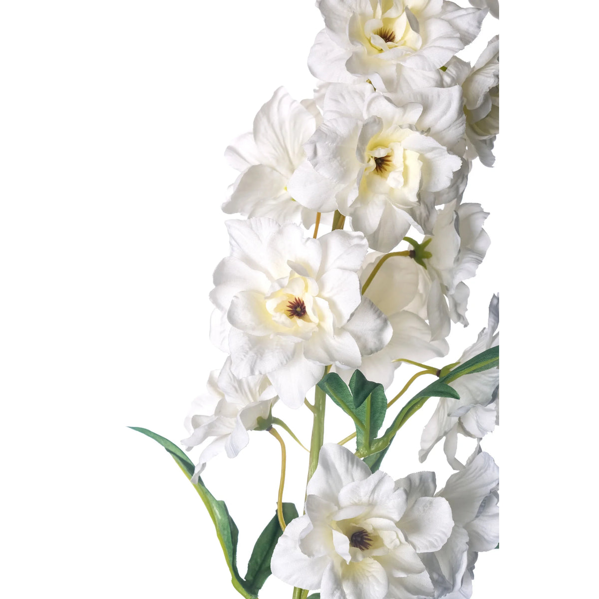 Delphinium artificial de 92 cm, color blanco