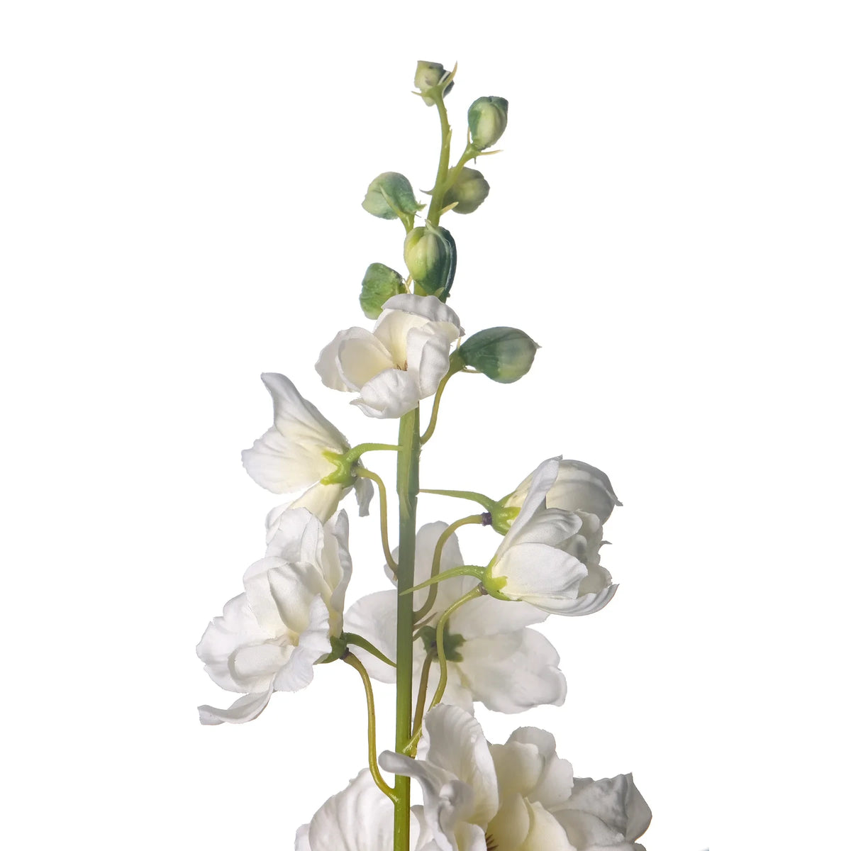Delphinium artificial de 92 cm, color blanco