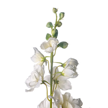 Delphinium artificial de 92 cm, color blanco