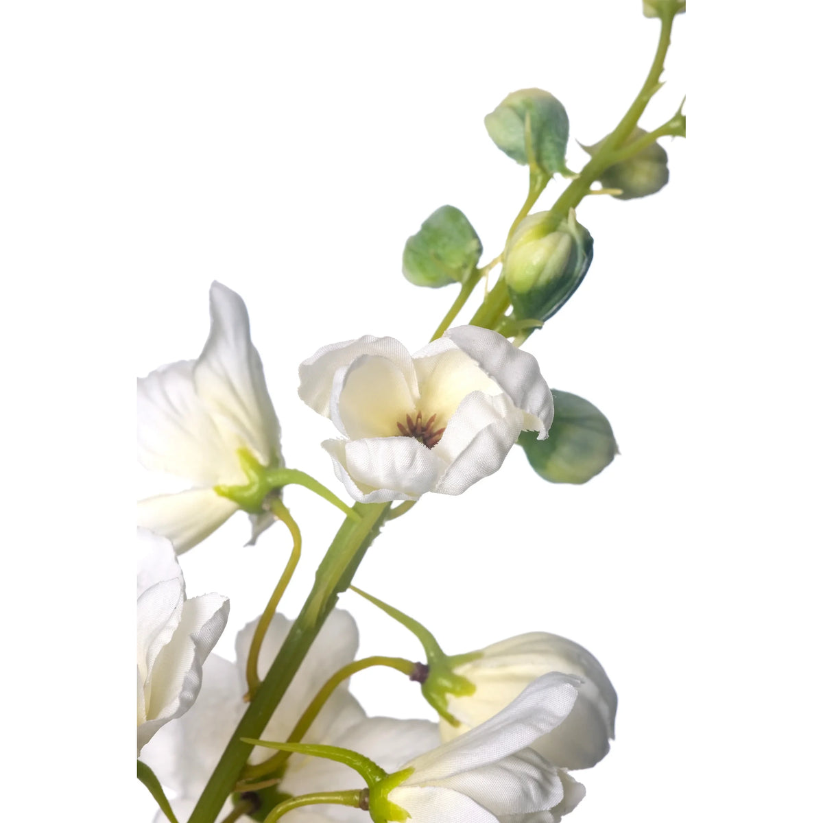 Delphinium artificial de 92 cm, color blanco