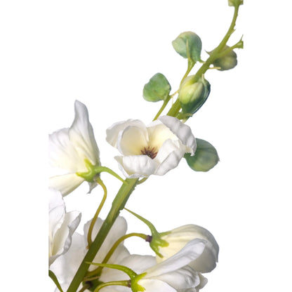 Delphinium artificial de 92 cm, color blanco