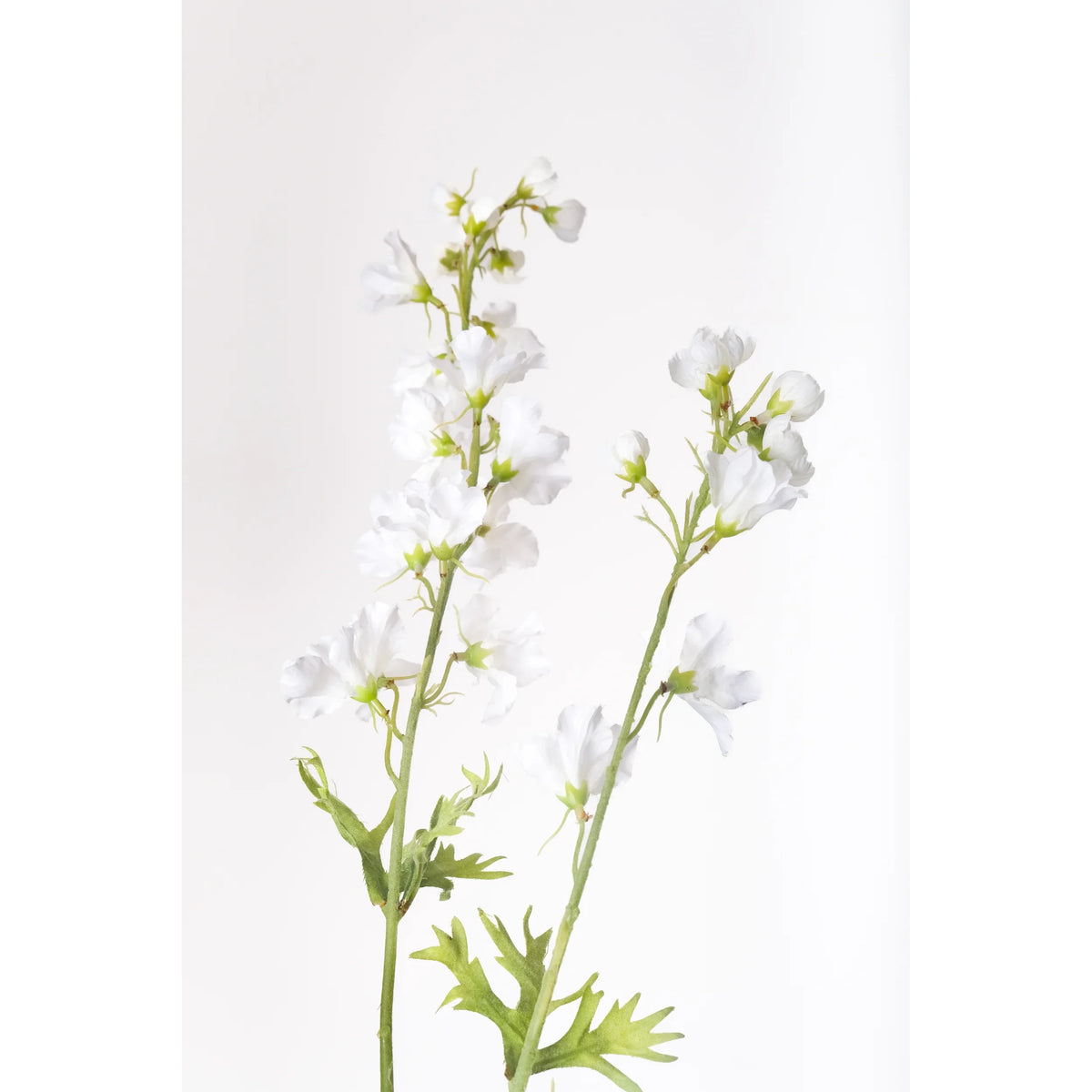 Delphinium artificial de 93 cm, color blanco