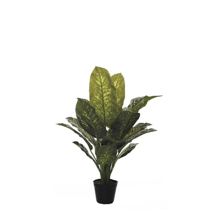 Dieffenbachia artificial de 87 cm, color verde