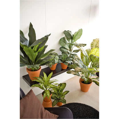 Montaje: dieffenbachia artificial de 87 cm, color verde; las otras piezas no se incluyen