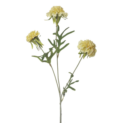 Escabiosa artificial de 50 cm, color amarillo