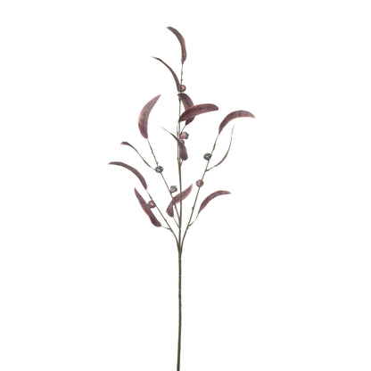 Eucalipto artificial de 80 cm, color burdeos