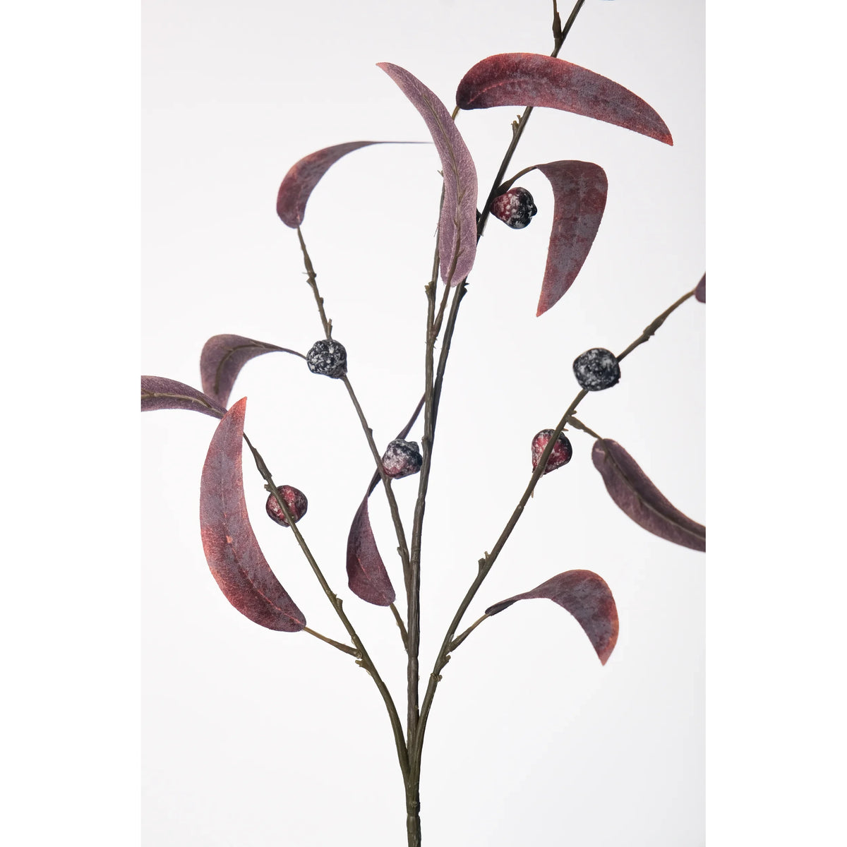 Eucalipto artificial de 80 cm, color burdeos
