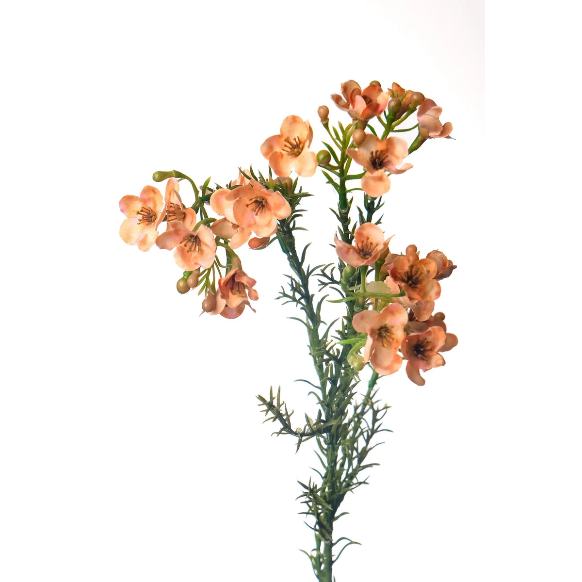 Flor de Cera artificial de 66 cm, color melocotón
