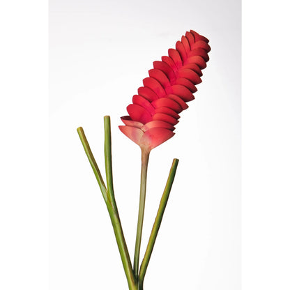 Flor de Jengibre artificial Colgante de 65 cm, color rojo